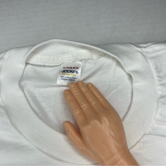 Vintage Jockey Crew Neck Shirt Late 90s Size Xl. Single stitch combed cotton - Picture 4 of 6